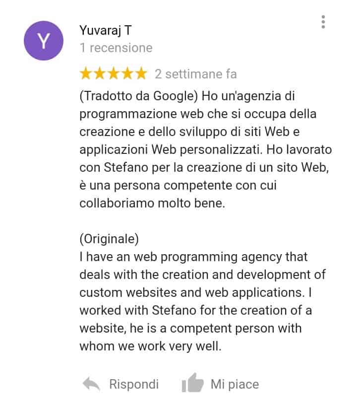 Recensioni-positive-MyBusiness-Stefano-Diversi-SEM-Specialist-Yuvaraj