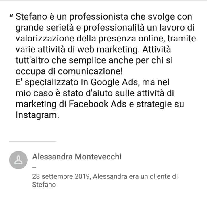 Segnalazioni-positive-LinkedIn-Stefano-Diversi-SEM-Specialist-Alessandra