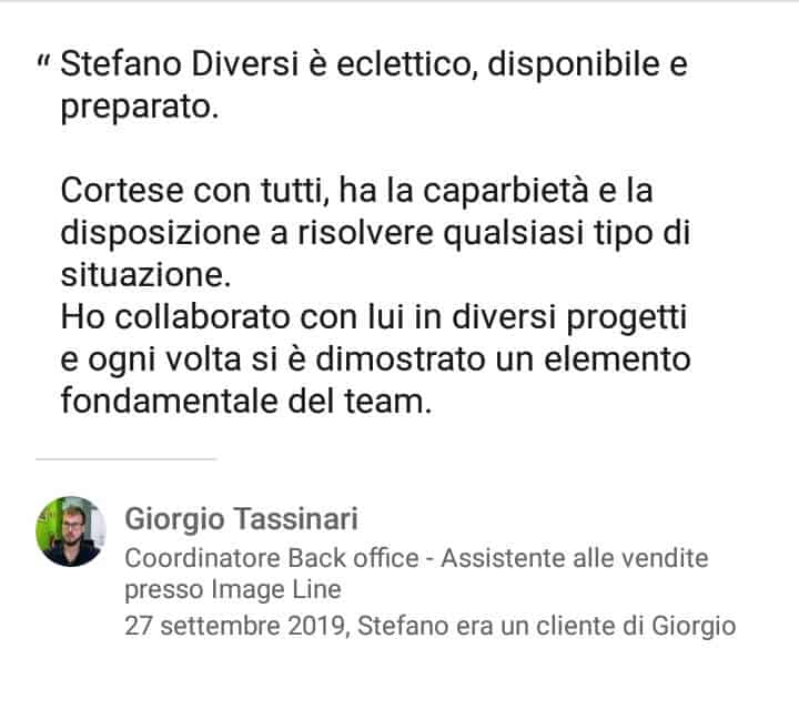 Segnalazioni-positive-LinkedIn-Stefano-Diversi-SEM-Specialist-Giorgio-Tassinari