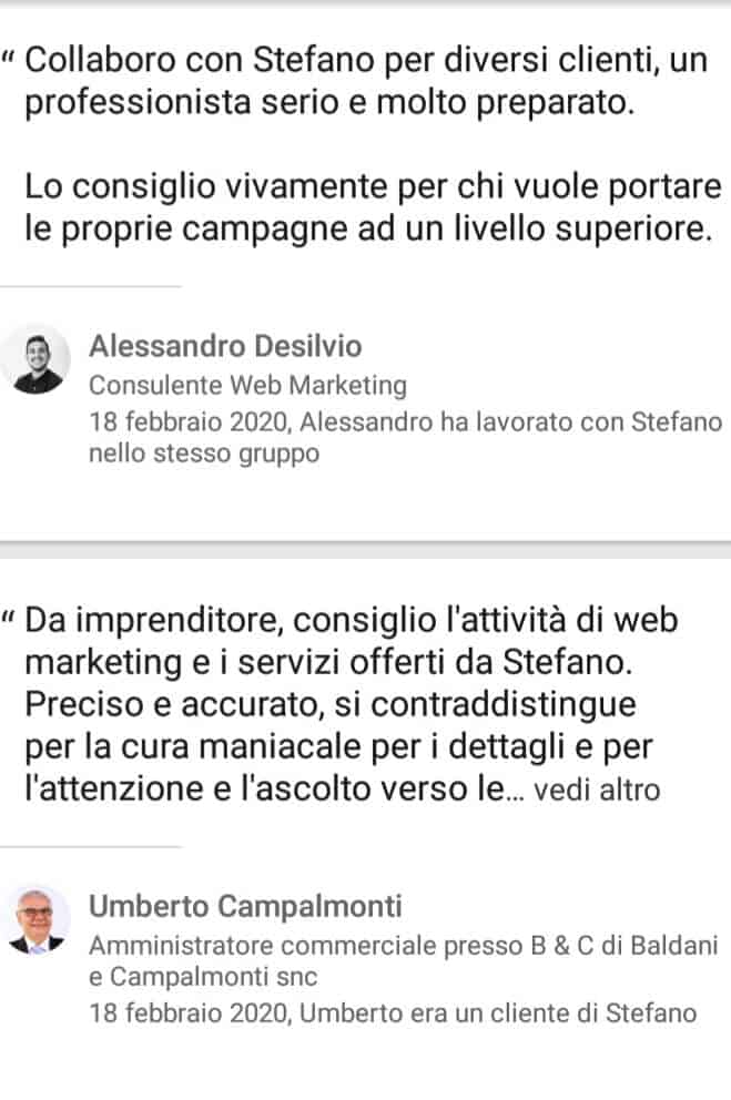 Segnalazioni-positive-LinkedIn-Stefano-Diversi-consulente-google-ads-2