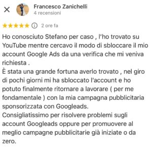 recensione-google-ads-a-stefano-diversi-da-francesco-zanichelli